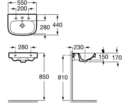 32799500Y Debba раковина 550х440 / Производство Тосно 32799500Y