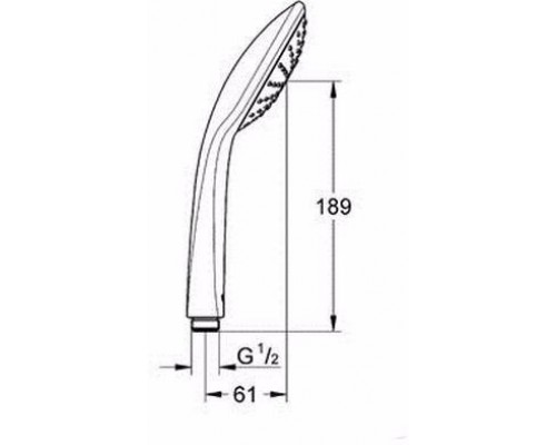 27265000 Euphoria Ручной душ 110 I, хром 27265000
