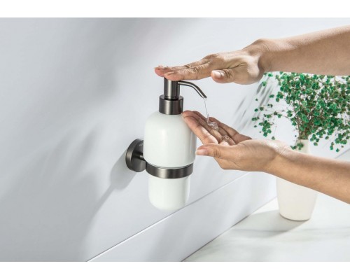 AQ4605BGM БЕТТА дозатор, оружейная сталь (шлиф. черный хром) AQ4605BGM