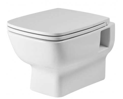 1.WH50.1.758 НЕО ПЭК rimless (подвес. безободковый унитаз с тонким сиденьем, инсталляция, белая панель) 1.WH50.1.758