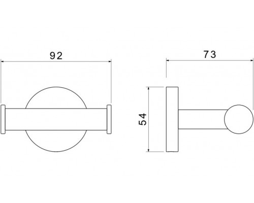 AQ4202CR ОБЕРОН крючок двойной AQ4202CR