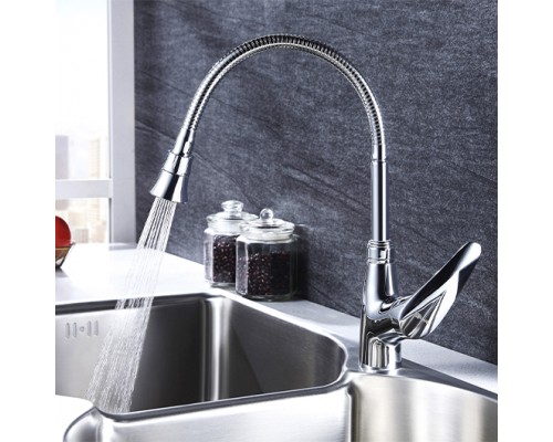 LM0413CLINARAСмеситель для кухни, с гибким изливом и 2х-функциональным аэратором, хром LM0413C