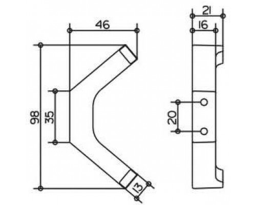 11115010000 EDITION 11 Двойной крючок для полотенца, хром 11115010000