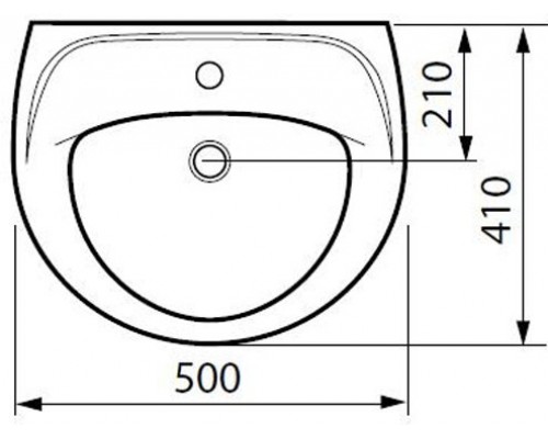 LYRA 1427.0.000.104.1 раковина 50х41 см /Тосно/ 1427.0.000.104.1