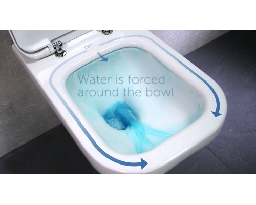 E013701 CONNECT AIR AquaBlade® Напольный пристенный унитаз для монтажа с бачком, горизонтальный выпуск E013701