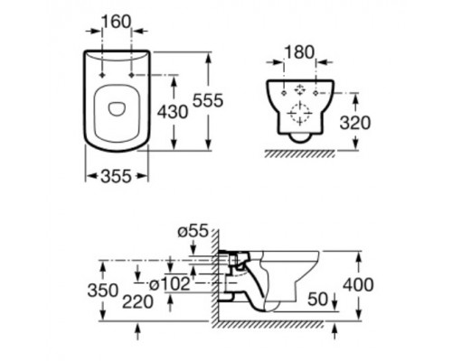 346517000 Dama Senso унитаз подвесной 346517000