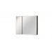 AQ7808-MC Алюминиевый зеркальный шкаф без подсветки 762660134,крепеж. Две зеркальные дверцы шириной 50,9 и 25,5 см. Две стекл.полки 6 мм AQ7808-MC