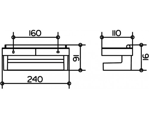 12759010000 COLLECTION MOLL Корзинка для душа, со встроенным стеклоочистителем, белая, хром 12759010000