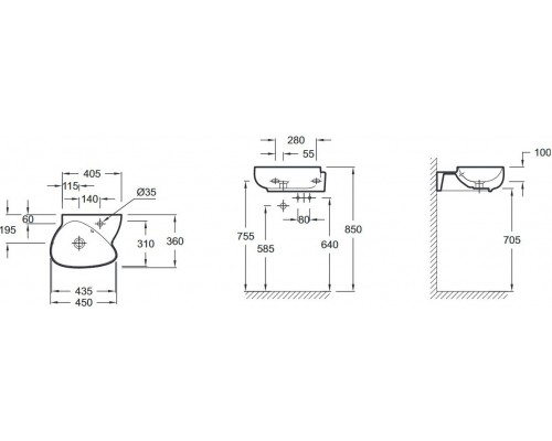 EGK112-00 NOUVELLE VAGUE Рукомойник EGK112-00