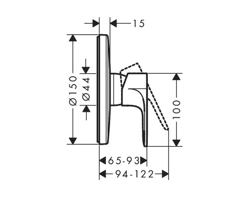 72667000S Set HG Rebris S смеситель для душа встройка (72667000+01800180) 72667000S