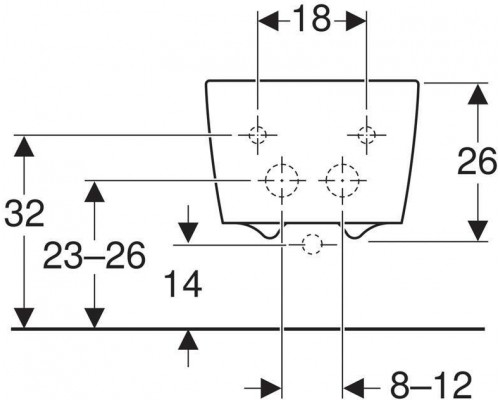 231910000 iCon Square Биде подвесное 231910000