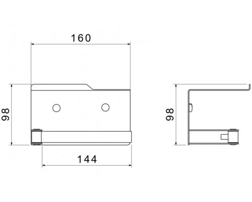 AQ4929MB ЛИБРА бумагодержатель с полкой, матовый черный AQ4929MB