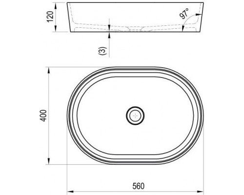 Умывальник MOON 2 без перелива XJN01300002