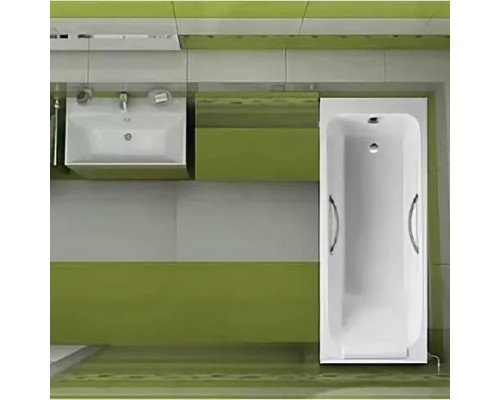 PARALLEL E2947-S-00 Ванна 170 х 70 см без отверстий для ручек БЕЗ АНТИСКОЛЬЗЯЩЕГО ПОКРЫТИЯ E2947-S-00