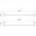 AQ4114BGM ЕВРОПА полотенцедержатель 600 мм, оружейная сталь (шлиф. черный хром) AQ4114BGM