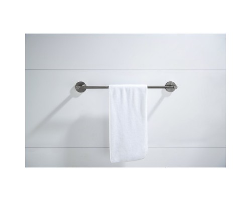AQ4114BGM ЕВРОПА полотенцедержатель 600 мм, оружейная сталь (шлиф. черный хром) AQ4114BGM