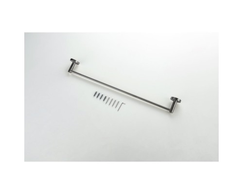 AQ4114BGM ЕВРОПА полотенцедержатель 600 мм, оружейная сталь (шлиф. черный хром) AQ4114BGM