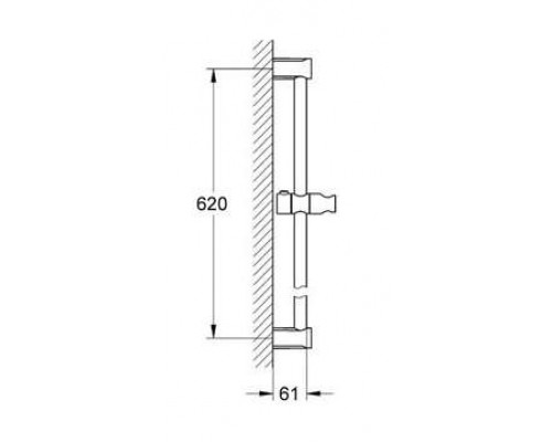 27521000 Tempesta Cosmopolitan Душевая штанга 600 мм, хром 27521000