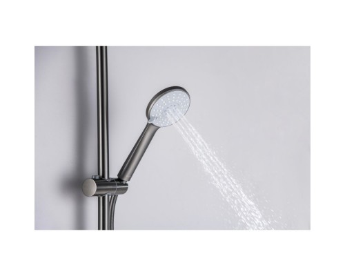 AQ2009BGM БЕТТА ручной душ 100 3 jet, оружейная сталь (шлиф. черный хром) AQ2009BGM
