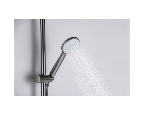 AQ2009BGM БЕТТА ручной душ 100 3 jet, оружейная сталь (шлиф. черный хром) AQ2009BGM