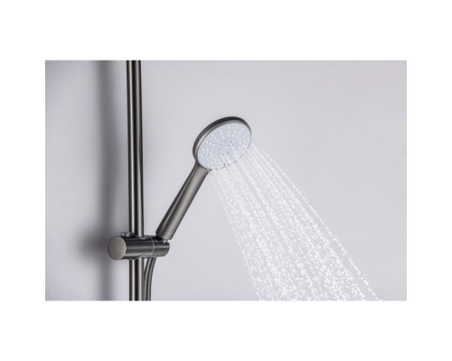 AQ2009BGM БЕТТА ручной душ 100 3 jet, оружейная сталь (шлиф. черный хром) AQ2009BGM