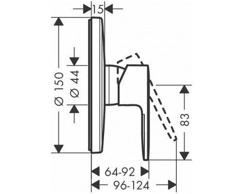 71667000S Set HG Vernis Blend смеситель для душа встройка (71667000+01800180) 71667000S