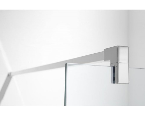 AQ WIW 09020CH Душевая перегородка Walk in с держателем 900x2000 профиль хром, стекло прозрачное AQ WIW 09020CH