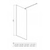 AQ WIW 09020CH Душевая перегородка Walk in с держателем 900x2000 профиль хром, стекло прозрачное AQ WIW 09020CH