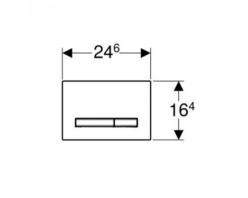 115.788.DW.2 Смывная клавиша Geberit Sigma50 для двойного смыва к 111.300/350/361/362/380/390/796 черный глянцевый/металлический хромированный 115.788.DW.2