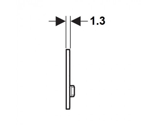 115.788.11.2 Смывная клавиша Geberit Sigma50 для двойного смыва к 111.300/350/361/362/380/390/796 белый/металлический хромированный 115.788.11.2