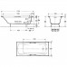 RUB DIAPASON E2937-00 ванна 170х75 без отверстий для ручек E2937-00
