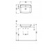RT30TXS110H RITA прямоугольная раковина для установки в столешницу 44х59 см, с отверстием под смеситель, Serel RT30TXS110H