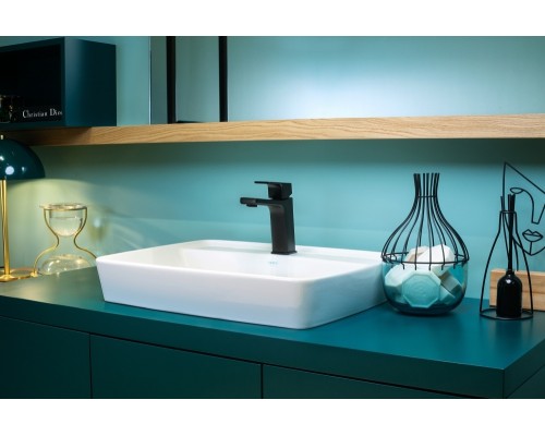 RT30TXS110H RITA прямоугольная раковина для установки в столешницу 44х59 см, с отверстием под смеситель, Serel RT30TXS110H