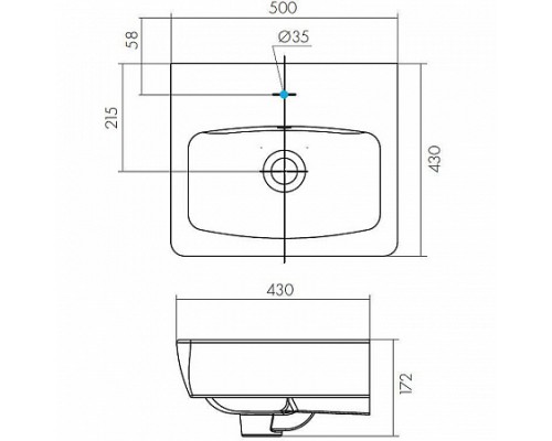 1A2578K0AHB20 Набор: 1A257801AHB20 Тумба-умывальник Кантри 50 Бел/Дуб Верона/ 1WH302184 Раковина НЕО-50 1A2578K0AHB20