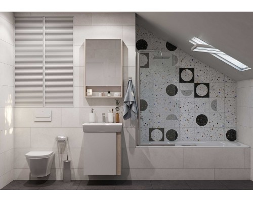 1A2578K0AHB20 Набор: 1A257801AHB20 Тумба-умывальник Кантри 50 Бел/Дуб Верона/ 1WH302184 Раковина НЕО-50 1A2578K0AHB20