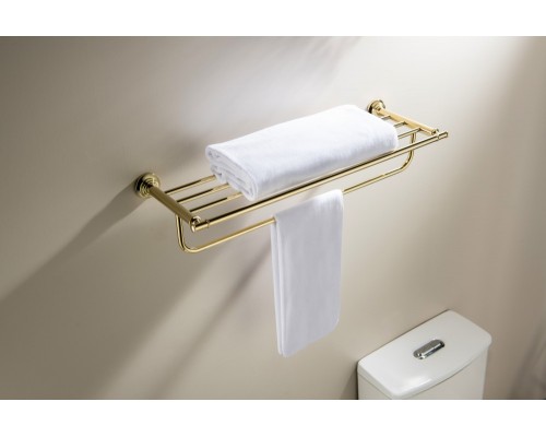 AQ4515PG КЛАССИК полка для полотенец, полир. золото AQ4515PG