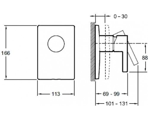 E98711-CP STILLNESS cмеситель для душа (внешняя часть) E98711-CP