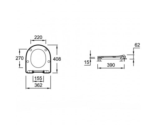 E24891-00 ODEON RG Тонкая крышка-сиденье с механизмомплавное опускание  E24891-00