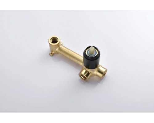 AQ1113MB БЕТТА смеситель для раковины настенный (внешняя и скрытая часть), матовый черный AQ1113MB