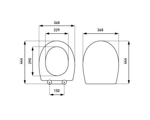 805-003-009 Универсальное тонк. сиденье Round, м/лифт, б/съем 805-003-009