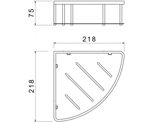 AQ4926CR угловая полка AQ4926CR