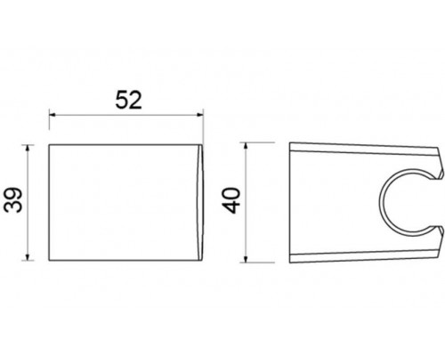 AQ2403MB держатель ручного душа, матовый черный AQ2403MB