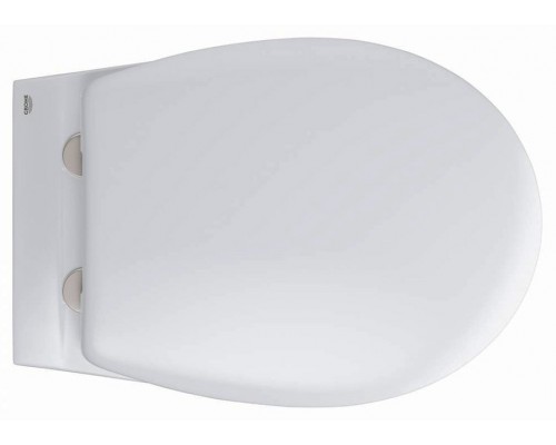 39351000 Bau Ceramic Подвесной безободковый унитаз с сиденьем (с микролифтом), альпин-белый 39351000