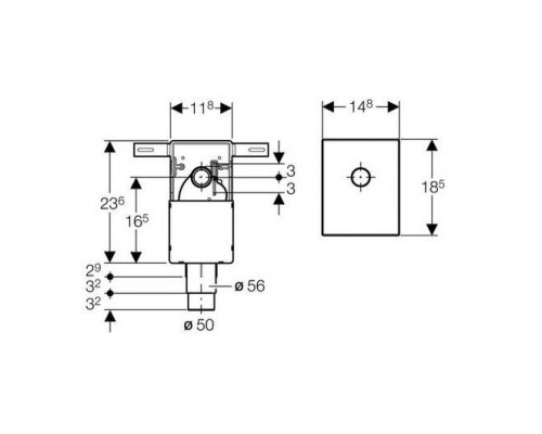 151.120.21.1 сифон внутристенный хром 151.120.21.1