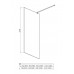 AQ WIW 10020BL Душевая перегородка Walk in с держателем 1000x2000 профиль черный, стекло прозрачное AQ WIW 10020BL