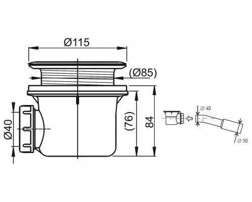 сифон для поддона Basic 90 X01308