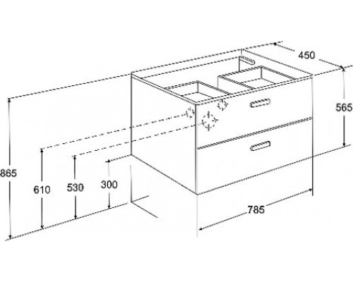 ZRU9000032 Victoria Nord шкаф под раковину 80 см, белый ZRU9000032