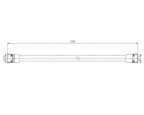 AQ2110CR шланг для душа 125см ПВХ AQ2110CR