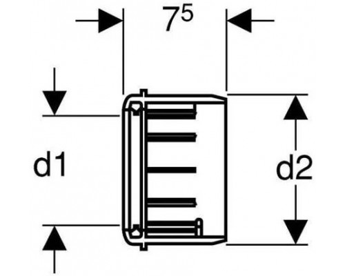 367.928.16.1 Переходная муфта Geberit PE d-90/110, для канализации 367.928.16.1