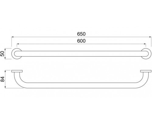 AQ4996CR поручень 650 мм AQ4996CR